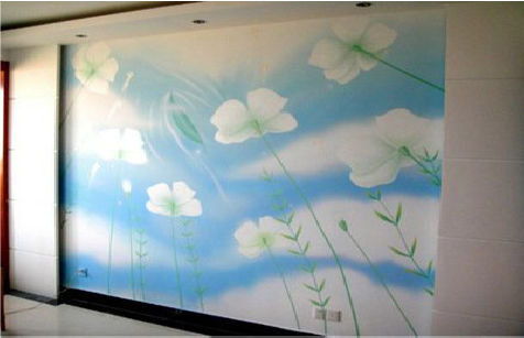 淮滨画墙绘怎么画好白云的蓬松感？