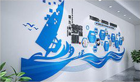 淮滨海浪主题文化墙如何设计？