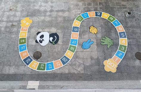 淮滨地面游戏彩绘