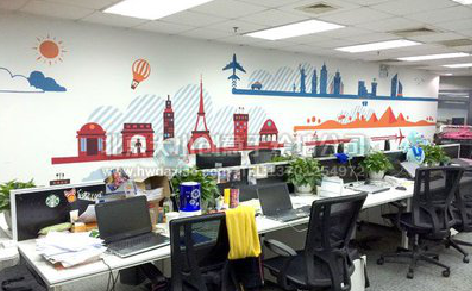 淮滨教你设计办公室墙绘的方法。